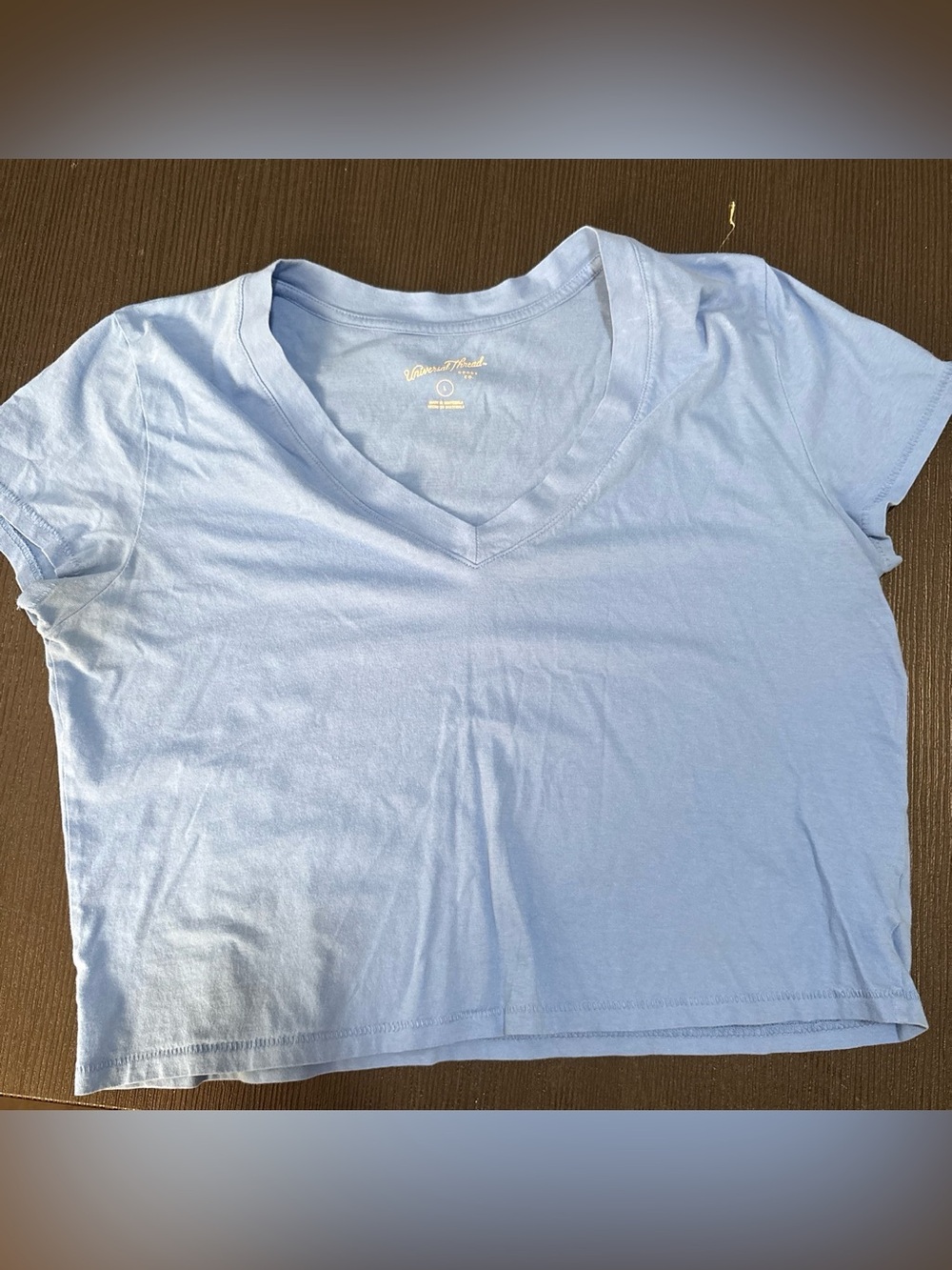 Universal Thread Light Blue V-Neck Crop Top